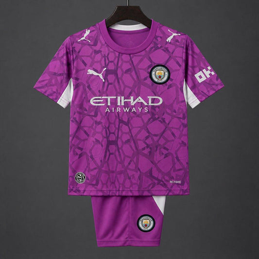 26/27 Kids Manchester City Goalkeeper Electric Orchid Shirt