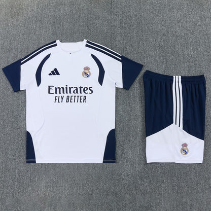 26/27 Real Madrid  White Short Sleeve+Soccer Shorts