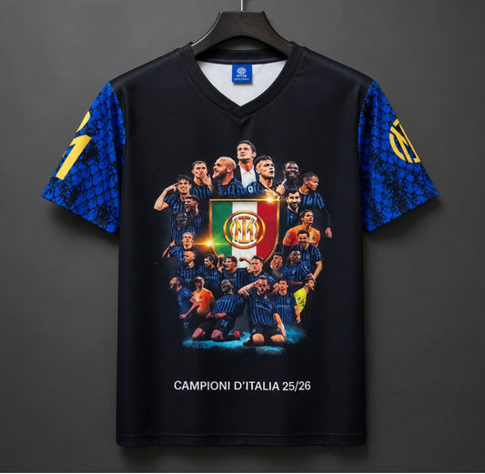 26/27 Inter Milan "Campioni d'Italia 25/26" Black T-shirt