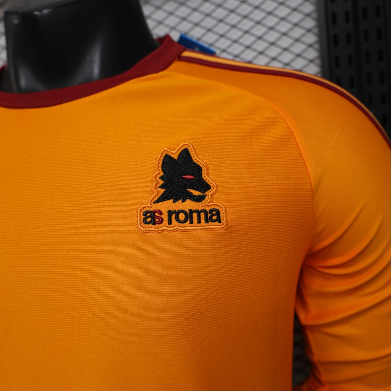 Player Version 2026 AS Roma x Adidas Originals Orange Special Edition Long Sleeve Shirt