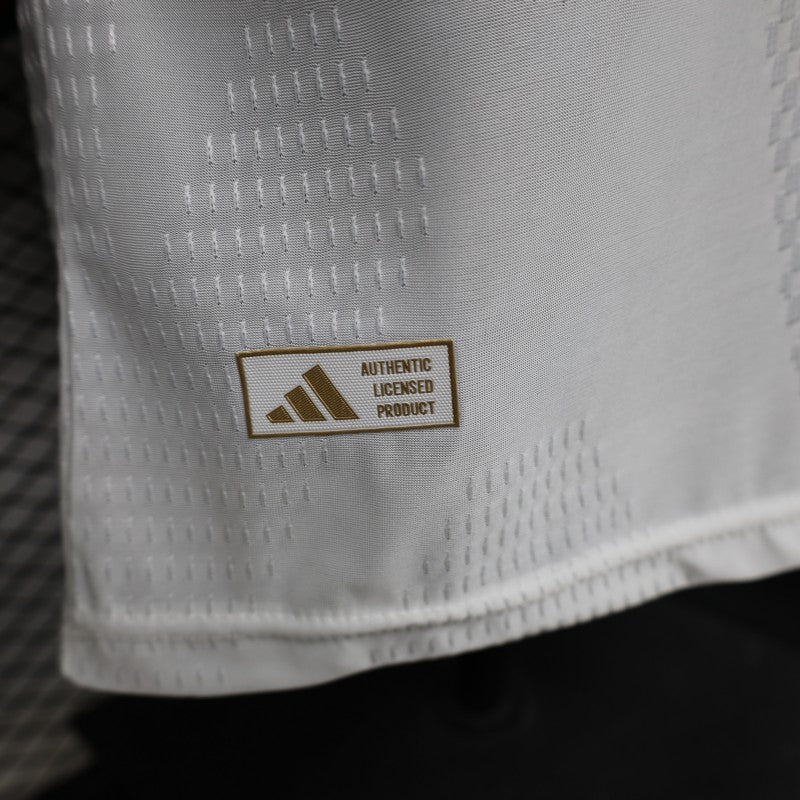Player Version 26/27 Real Madrid White with Burgundy Stripe Long Sleeve Home Shirt
