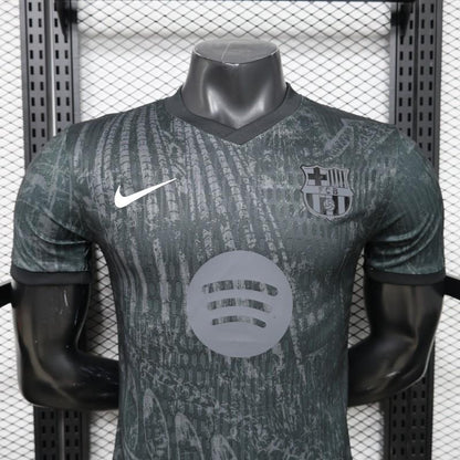Player Version 26/27 FC Barcelona Dark Olive Green with Grunge Graffiti Third Shirt