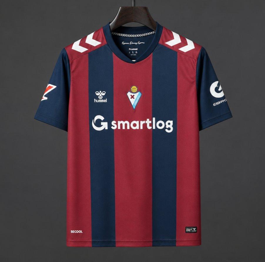 26/27 SD Eibar Home Burgundy Navy Shirt